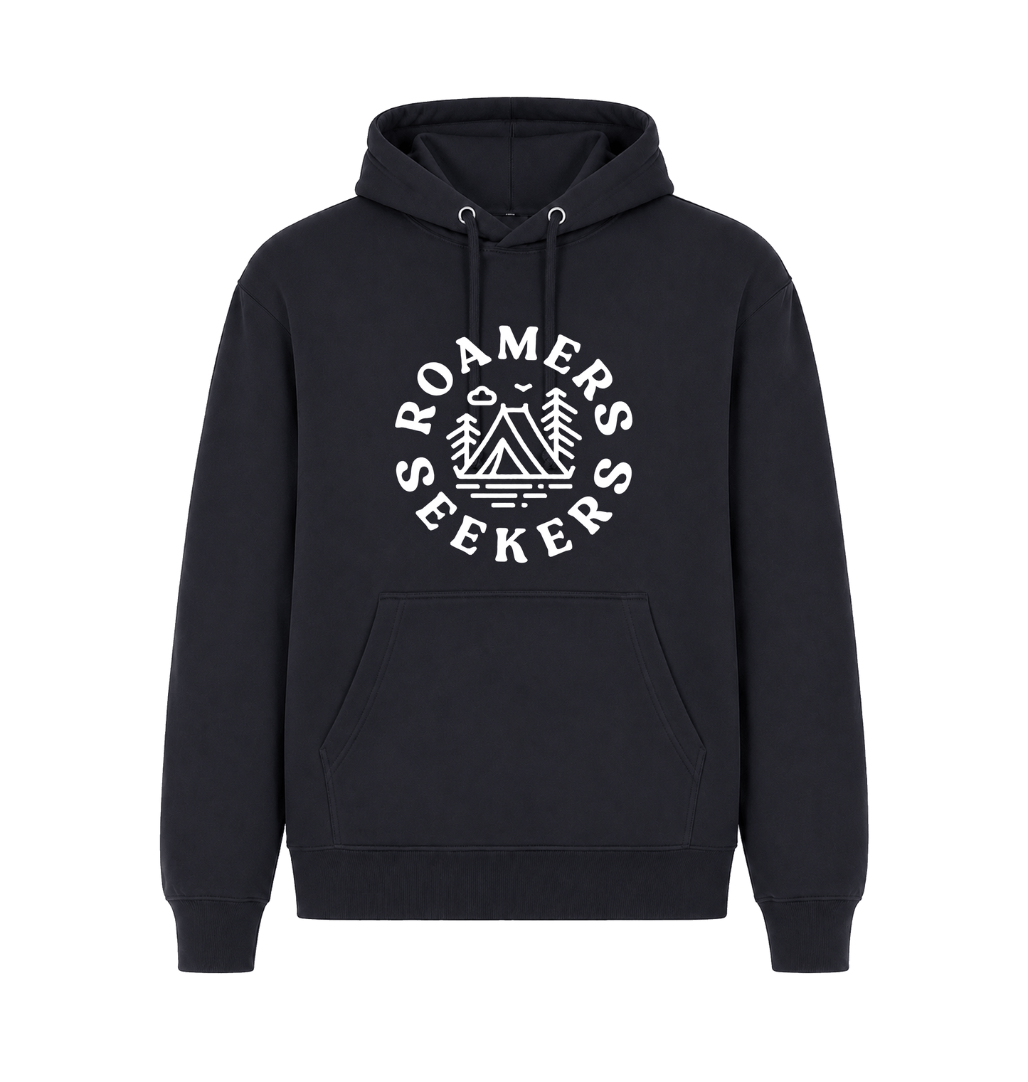 Navy Printed Hoody Front