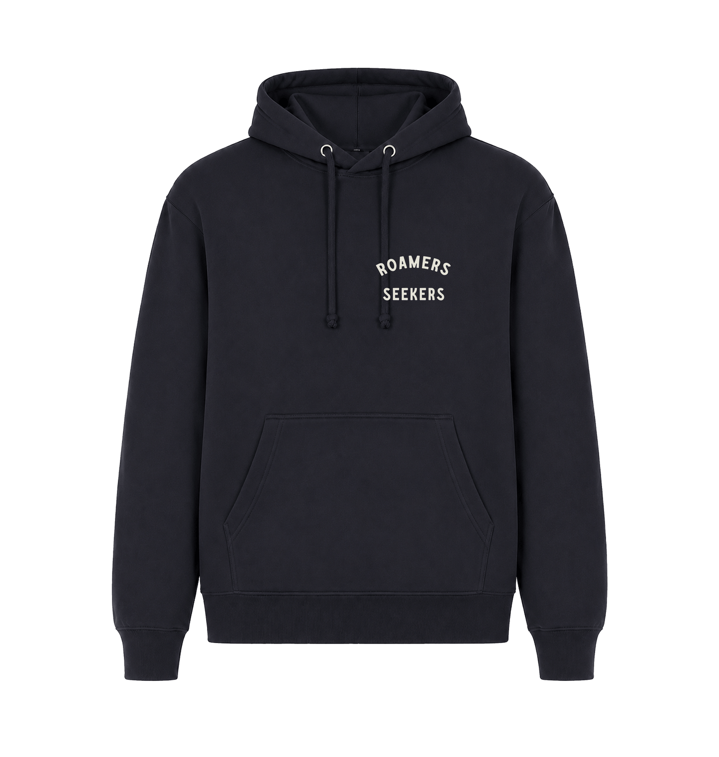 Navy Printed Hoody Front