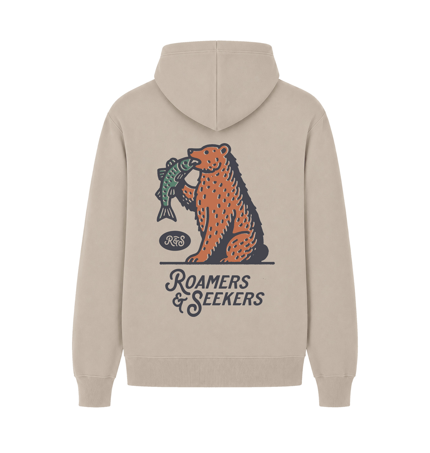 Sand Printed Hoody Back