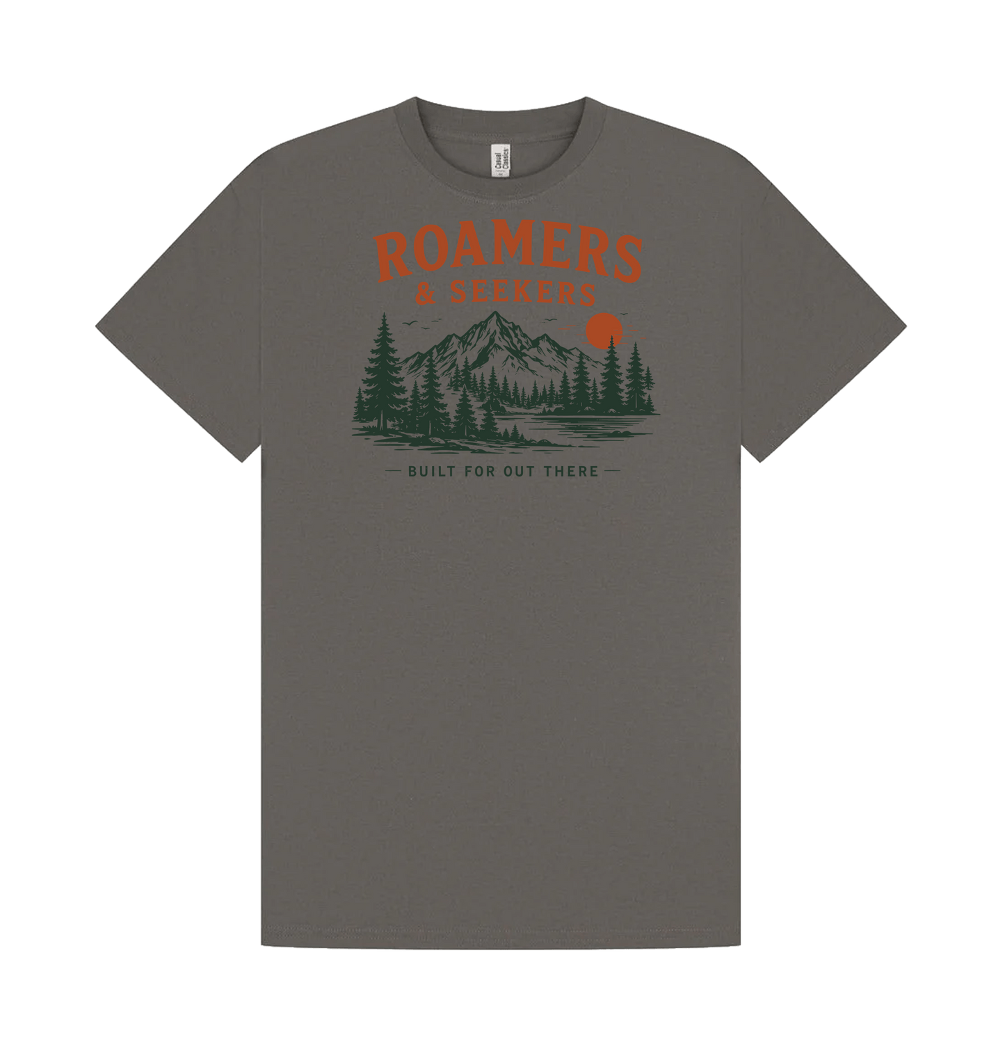 Charcoal Printed T-shirt Front