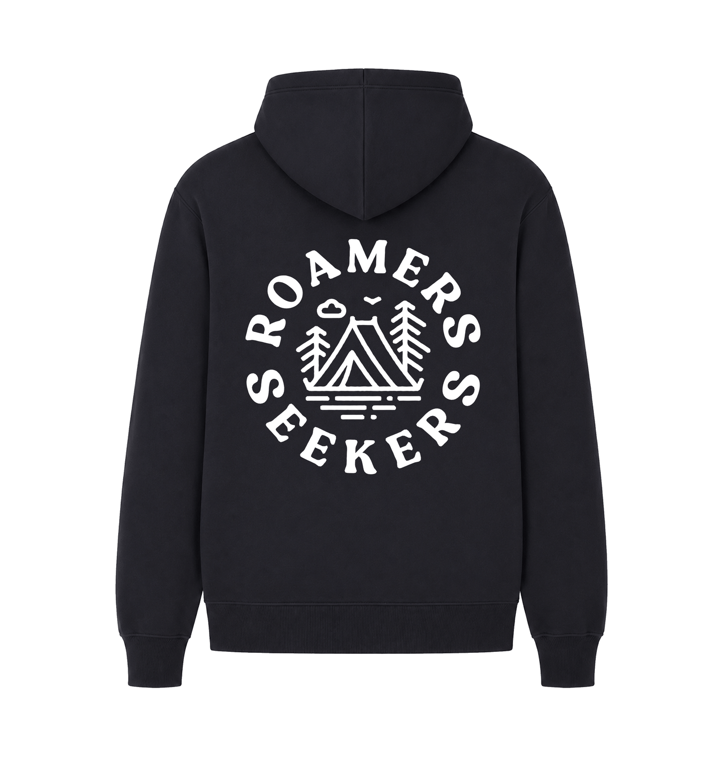 Navy Printed Hoody Back