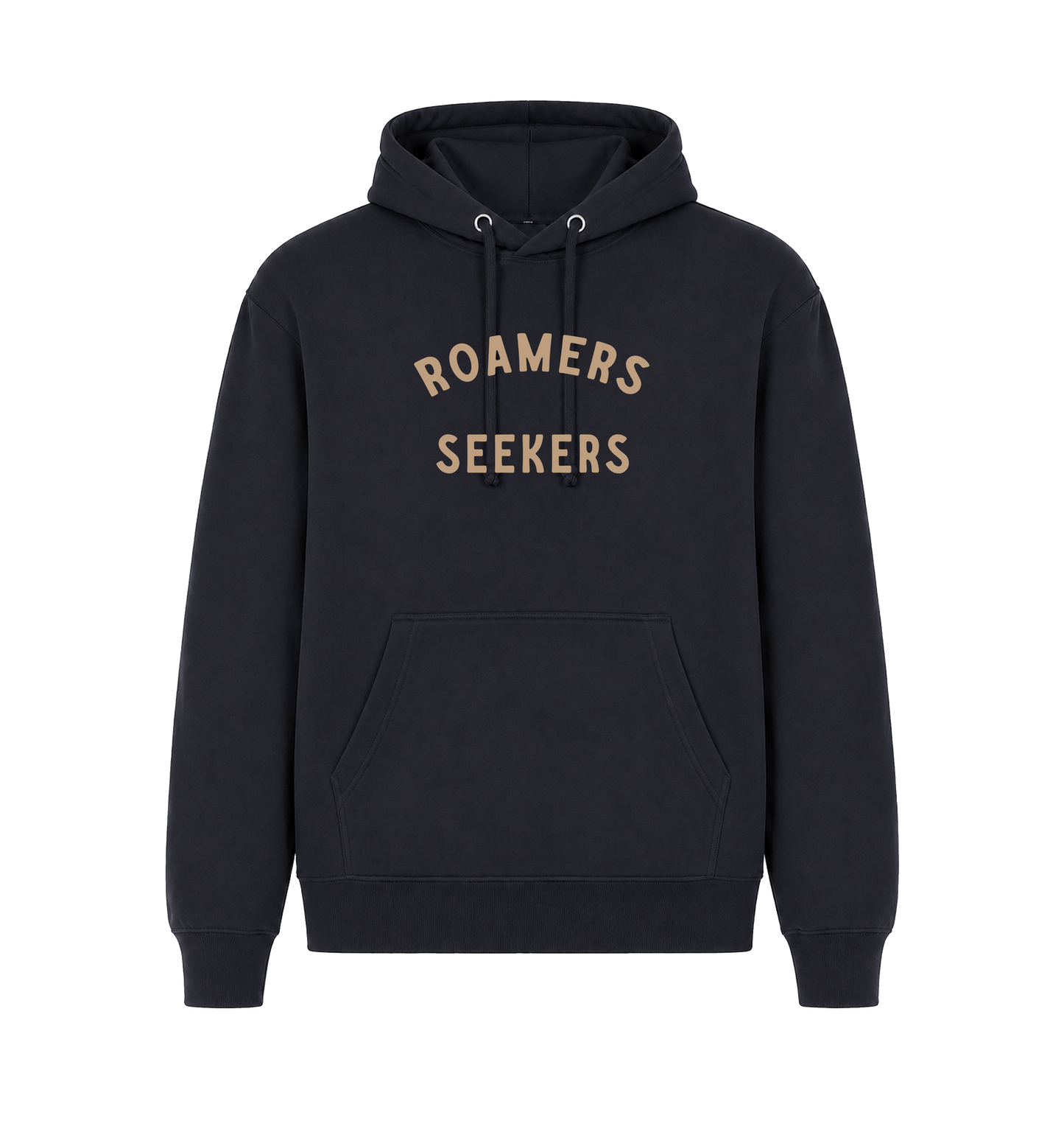 Navy Printed Hoody Front
