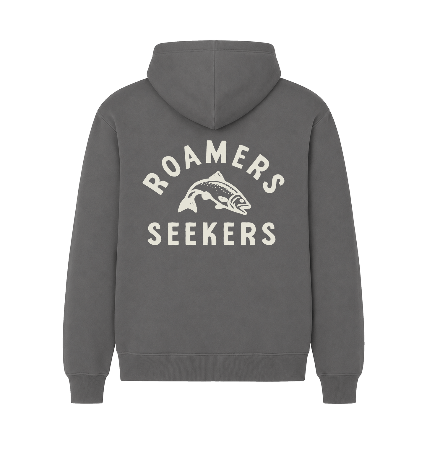 Charcoal Printed Hoody Back