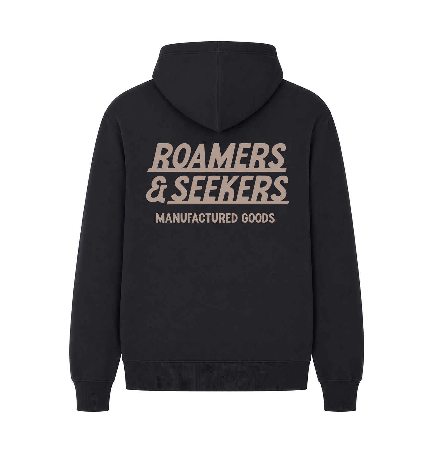 Navy Printed Hoody Back