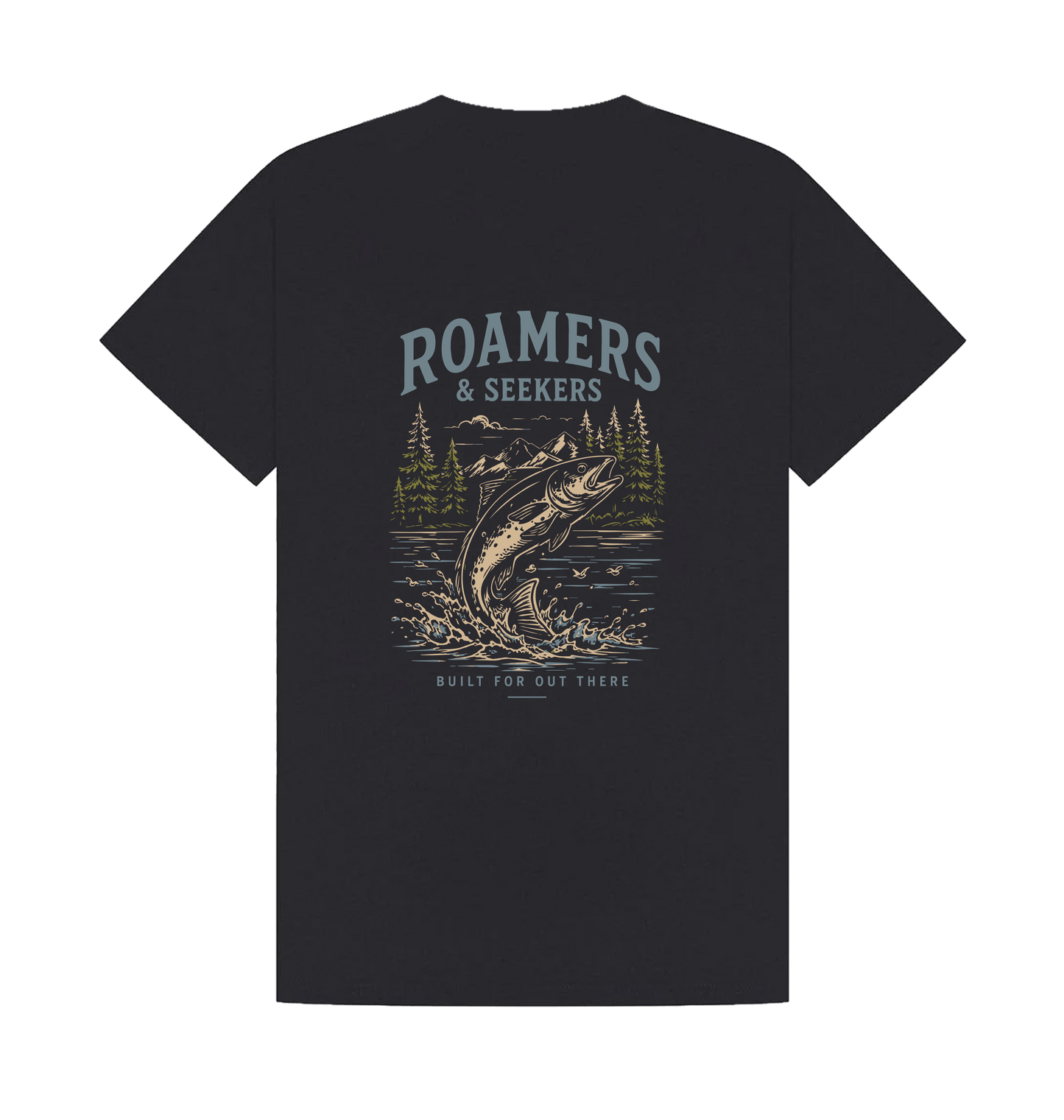 Navy Printed T-shirt Back