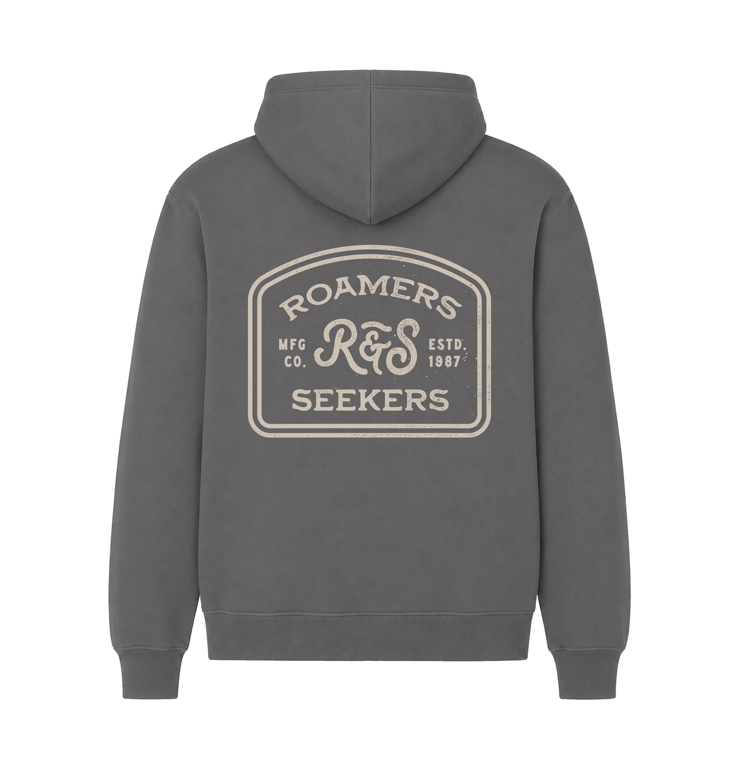 Charcoal Printed Hoody Back