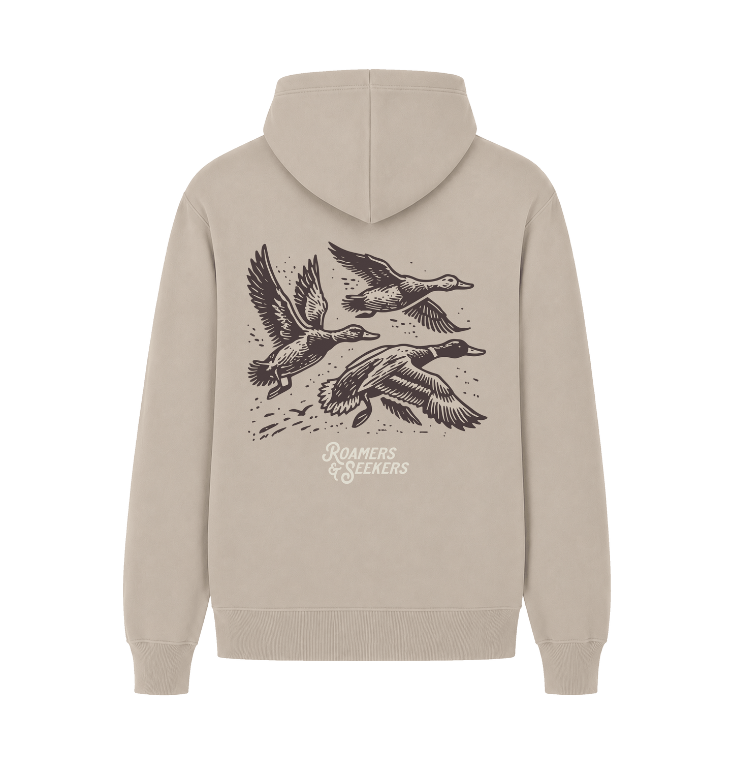 Sand Printed Hoody Back