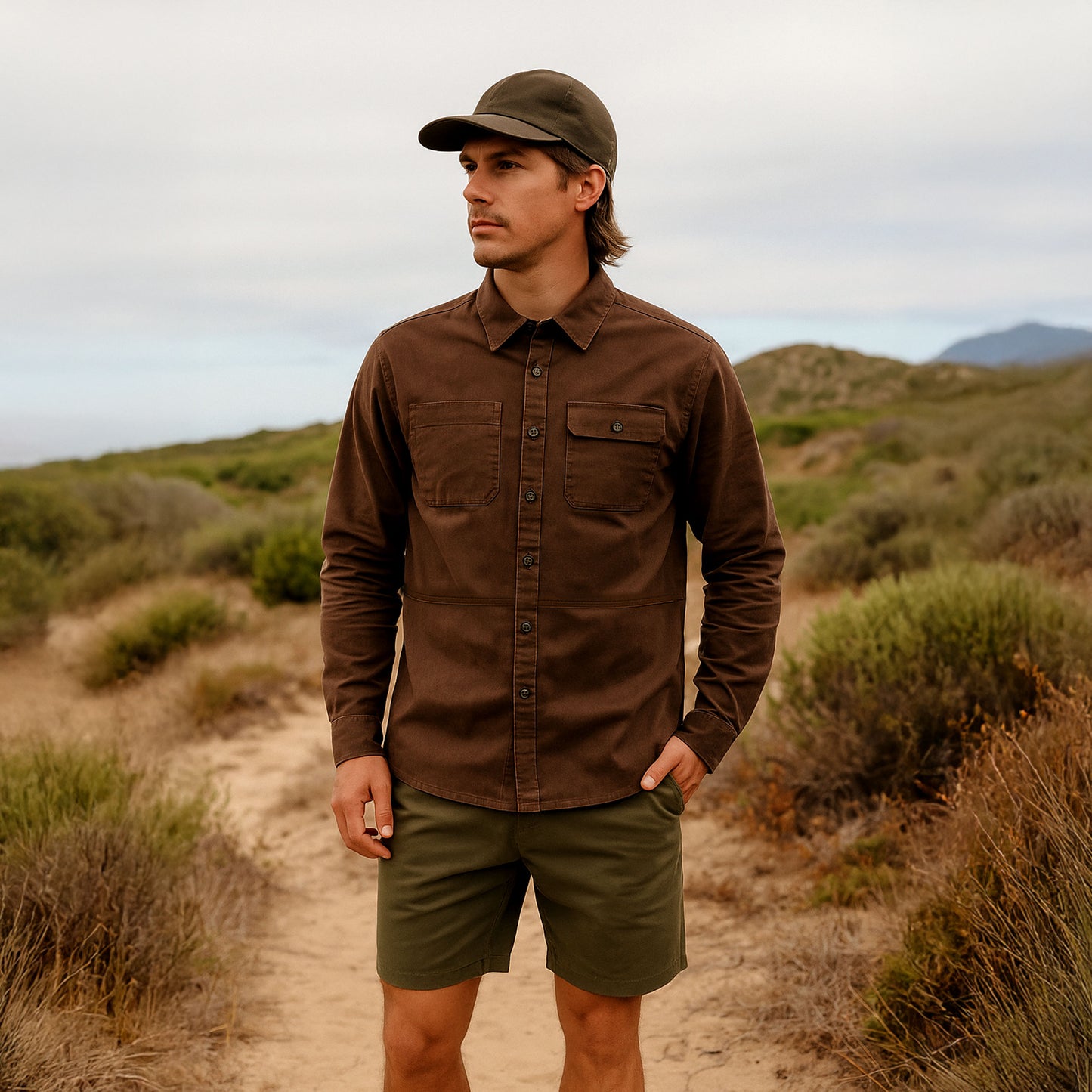 Roamers & Seekers Mens Redwood Work Shirt - Chocolate