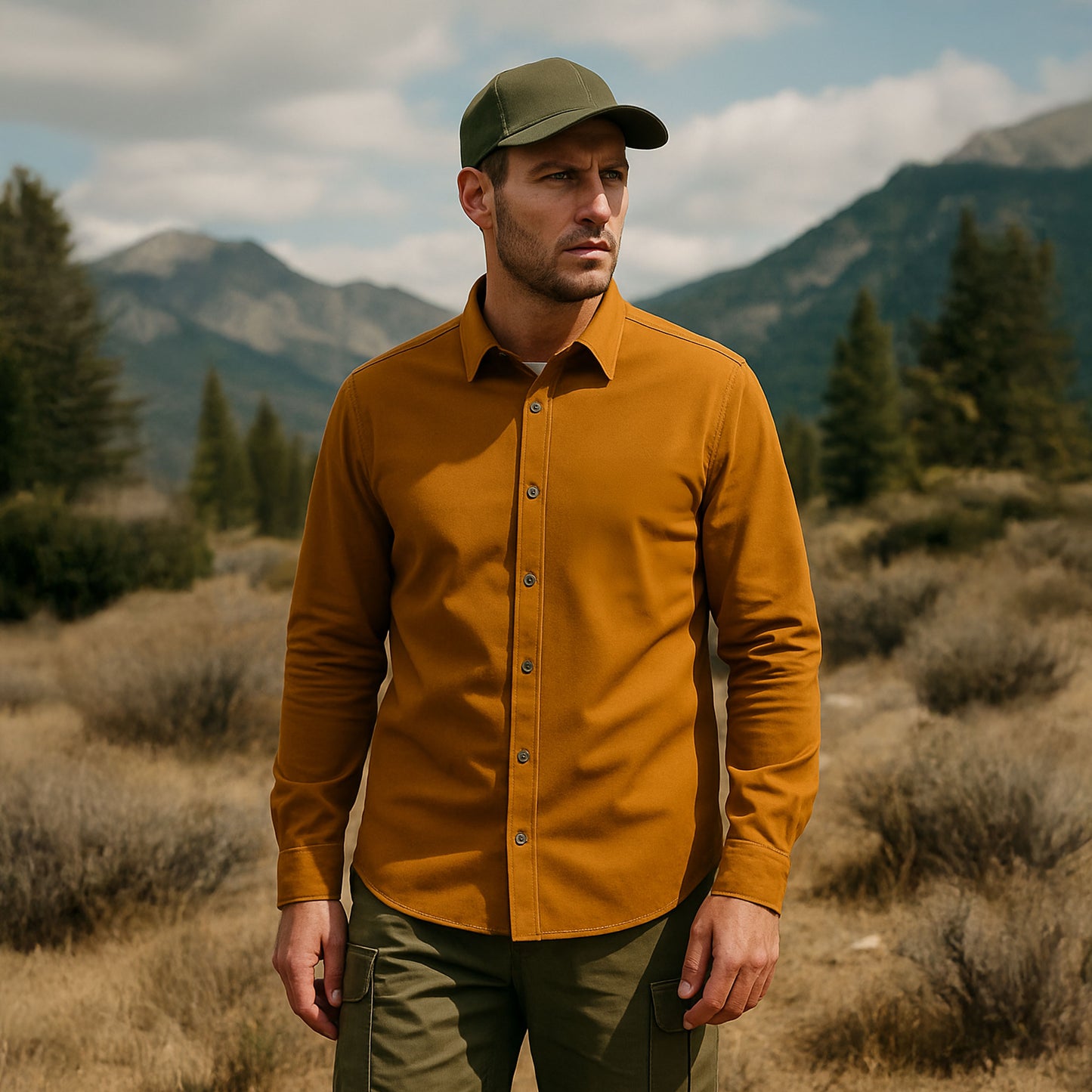 Roamers & Seekers Mens Marin Button Up Shirt - Dijon