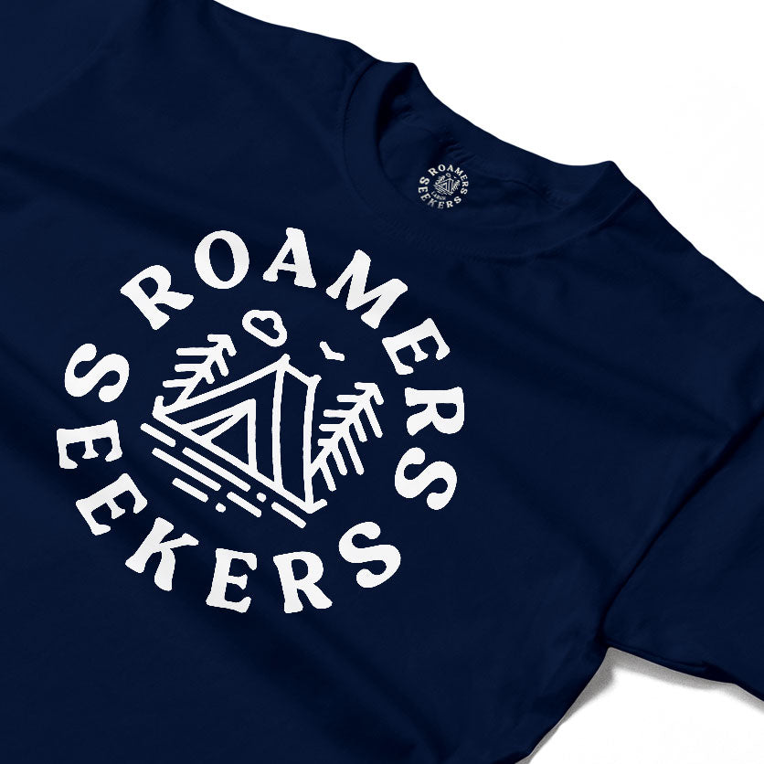 Roamers & Seekers Mens Wilderness Graphic T-Shirt – Navy Blue – Classic Fit 100% Cotton – Roamers & Seekers Graphic Tee