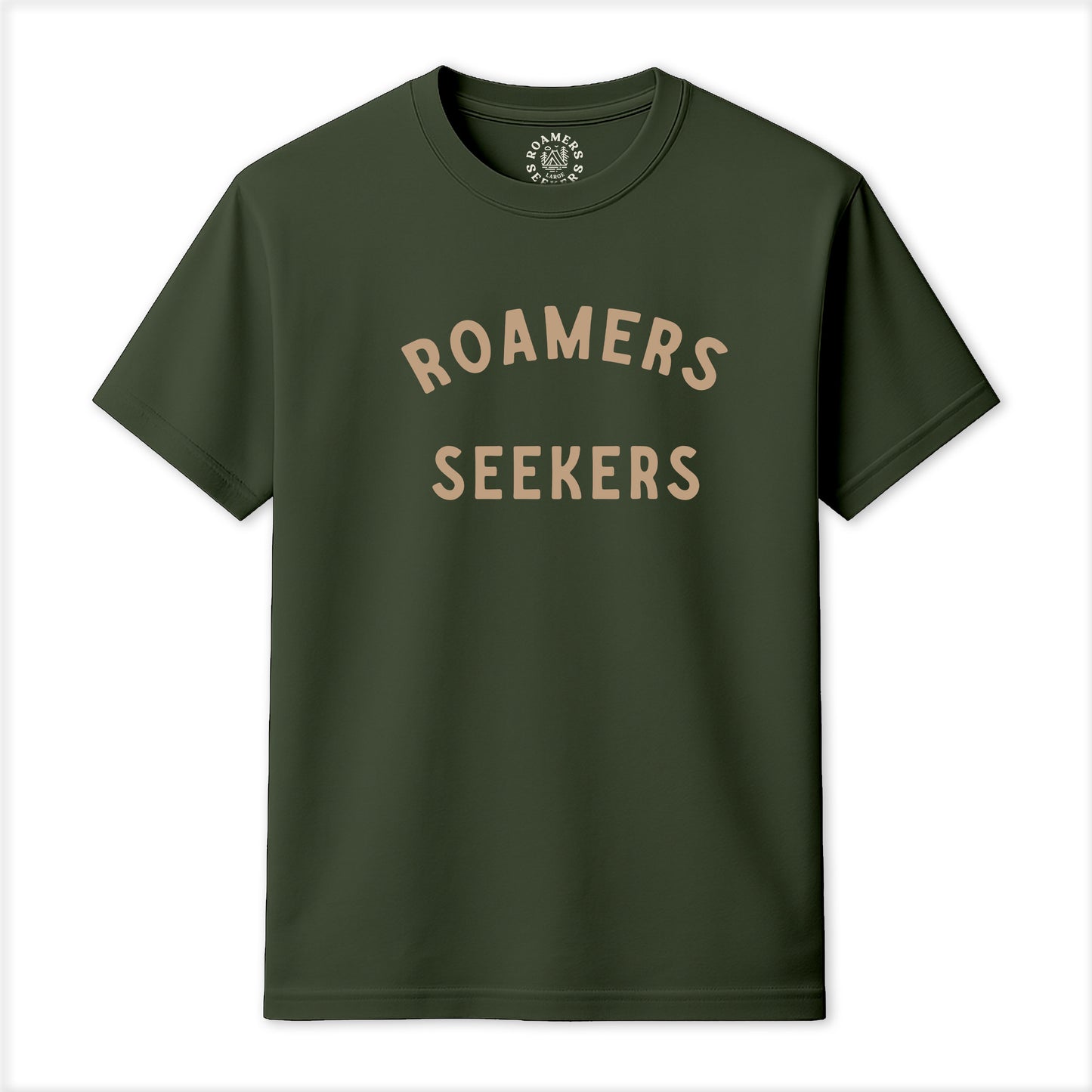 Roamers & Seekers Mens Stable Graphic T-Shirt – Military Green – Classic Fit 100% Cotton – Roamers & Seekers Graphic Tee