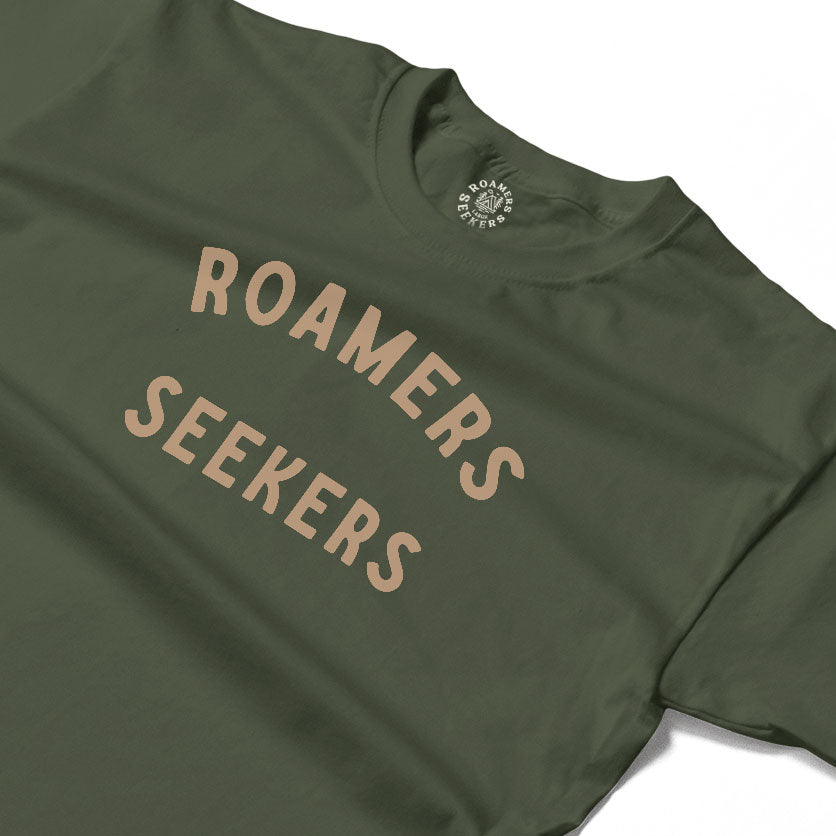 Roamers & Seekers Mens Stable Graphic T-Shirt – Military Green – Classic Fit 100% Cotton – Roamers & Seekers Graphic Tee