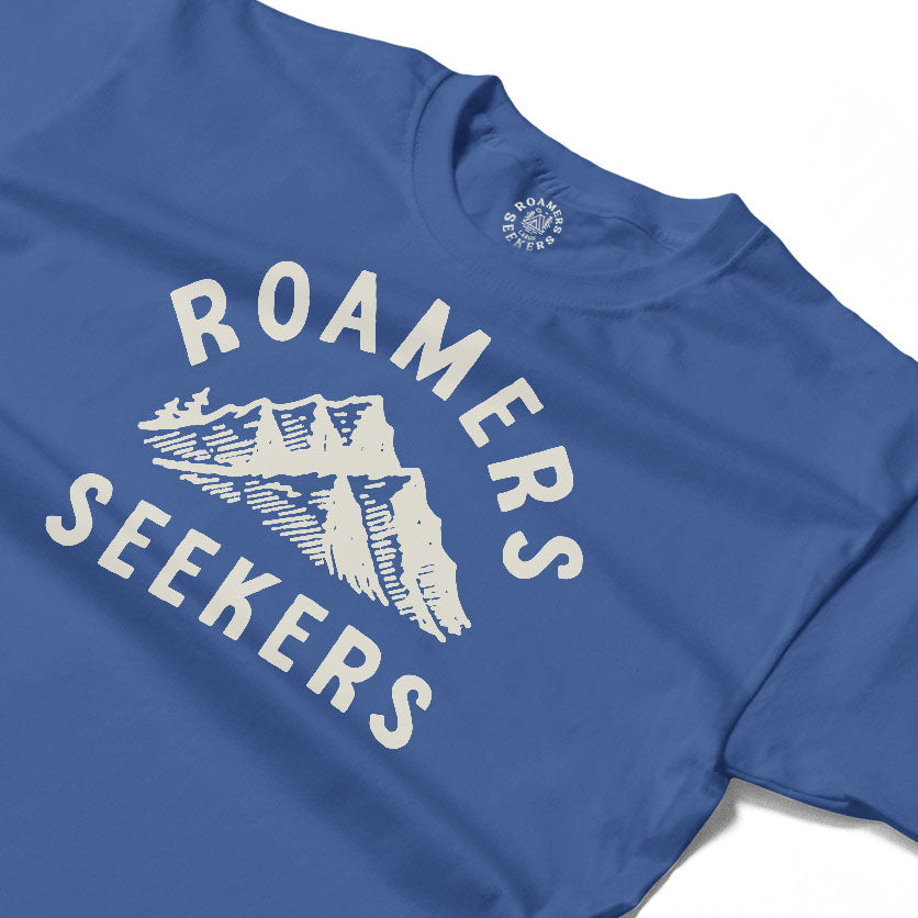 Roamers & Seekers Mens Summit Graphic T-Shirt – Indigo Blue – Classic Fit 100% Cotton – Roamers & Seekers Graphic Tee