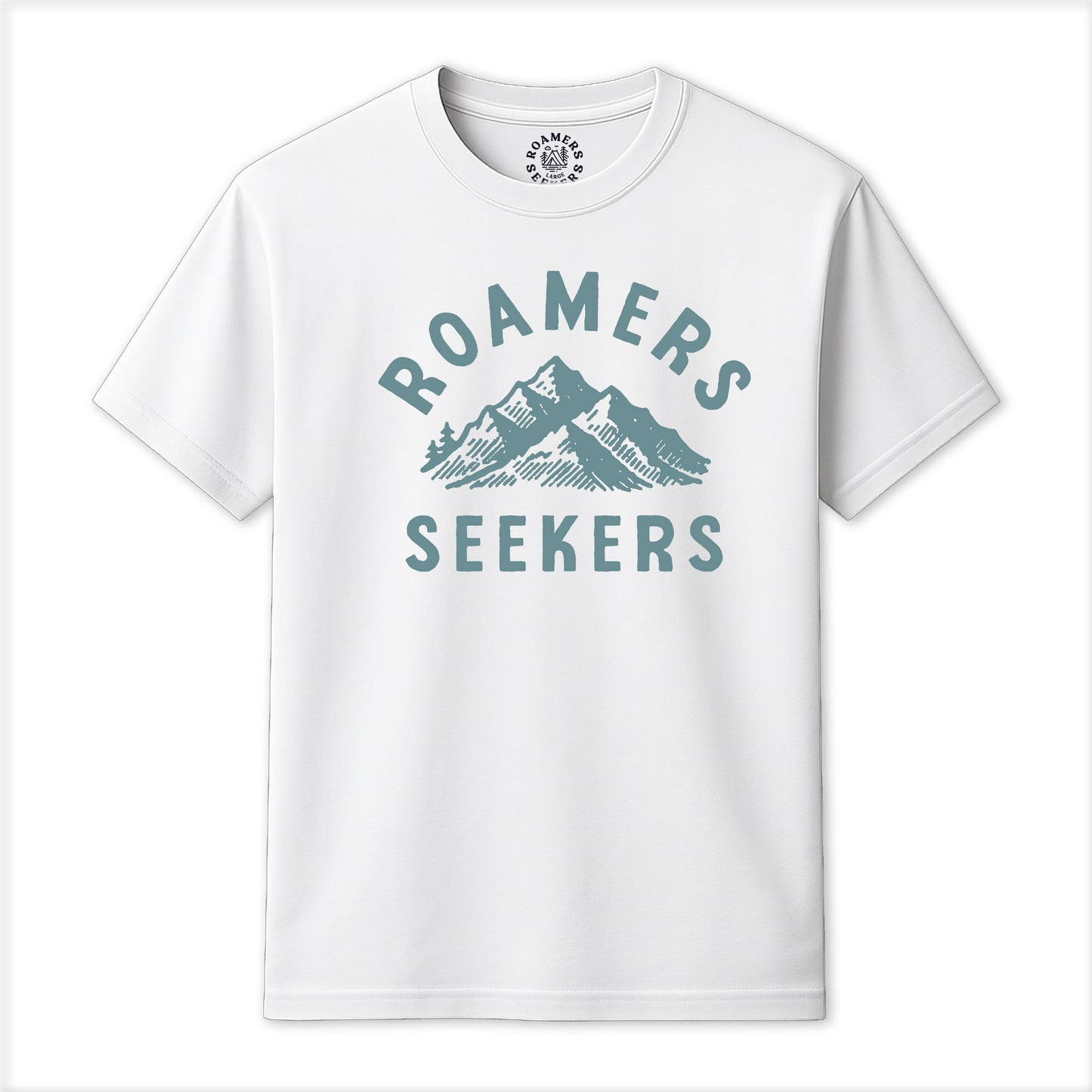 Roamers & Seekers Mens Summit Graphic T-Shirt – White – Classic Fit 100% Cotton – Roamers & Seekers Graphic Tee