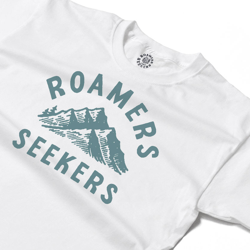 Roamers & Seekers Mens Summit Graphic T-Shirt – White – Classic Fit 100% Cotton – Roamers & Seekers Graphic Tee