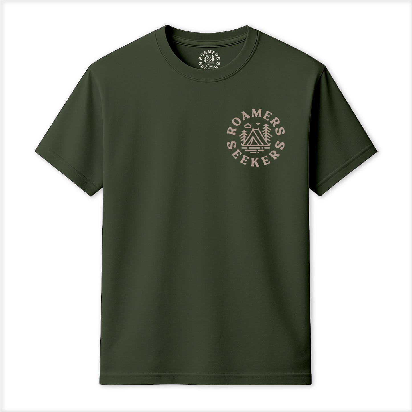 Roamers & Seekers Mens Outback Graphic T-Shirt – Military Green – Classic Fit 100% Cotton – Roamers & Seekers Graphic Tee