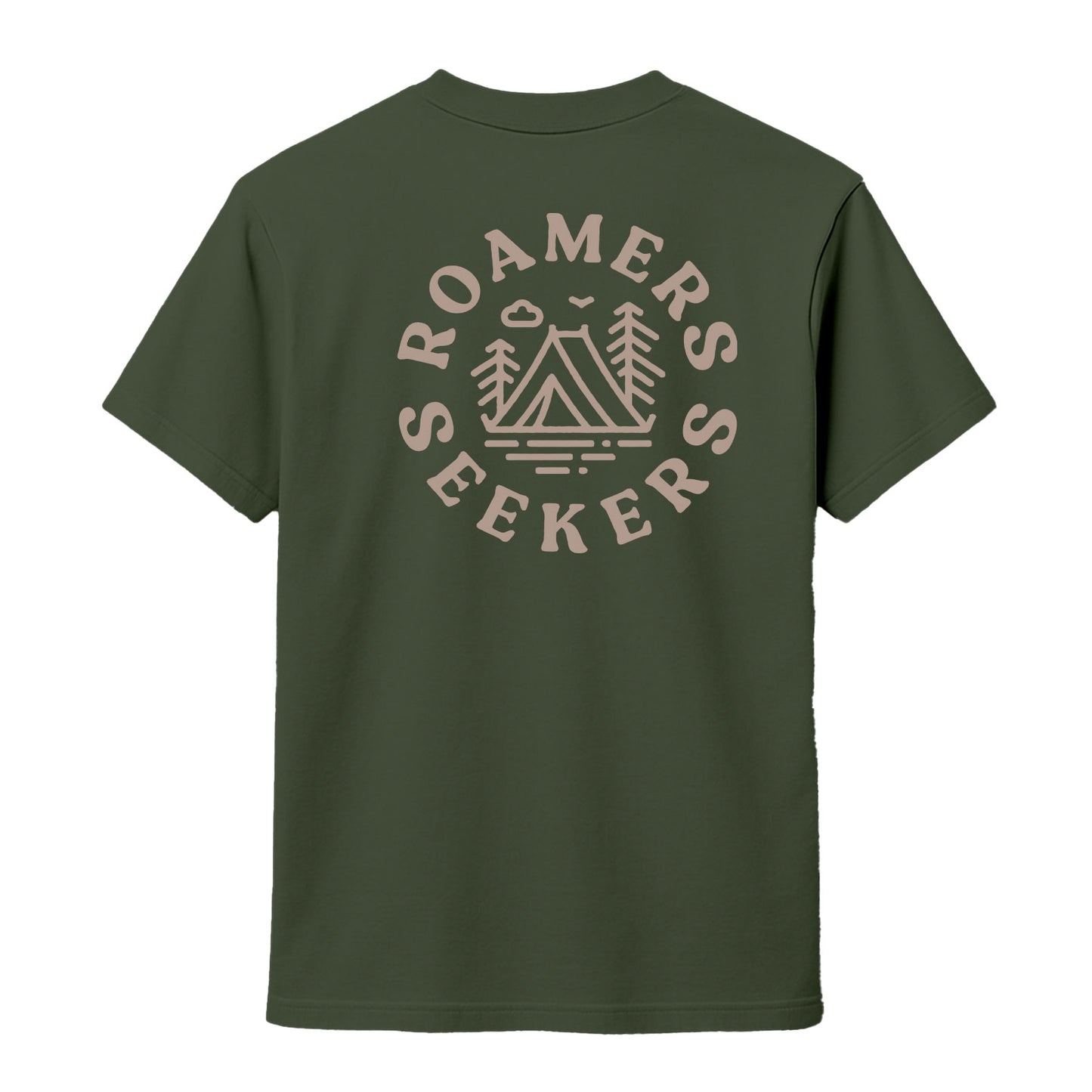 Roamers & Seekers Mens Outback Graphic T-Shirt – Military Green – Classic Fit 100% Cotton – Roamers & Seekers Graphic Tee