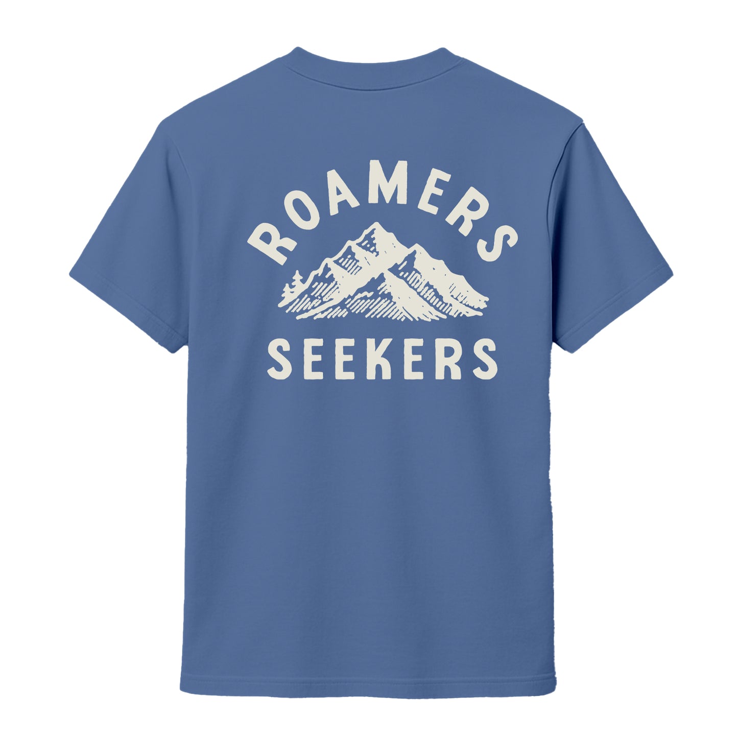 Roamers & Seekers Mens Off Piste Graphic T-Shirt – Indigo Blue – Classic Fit 100% Cotton – Roamers & Seekers Graphic Tee