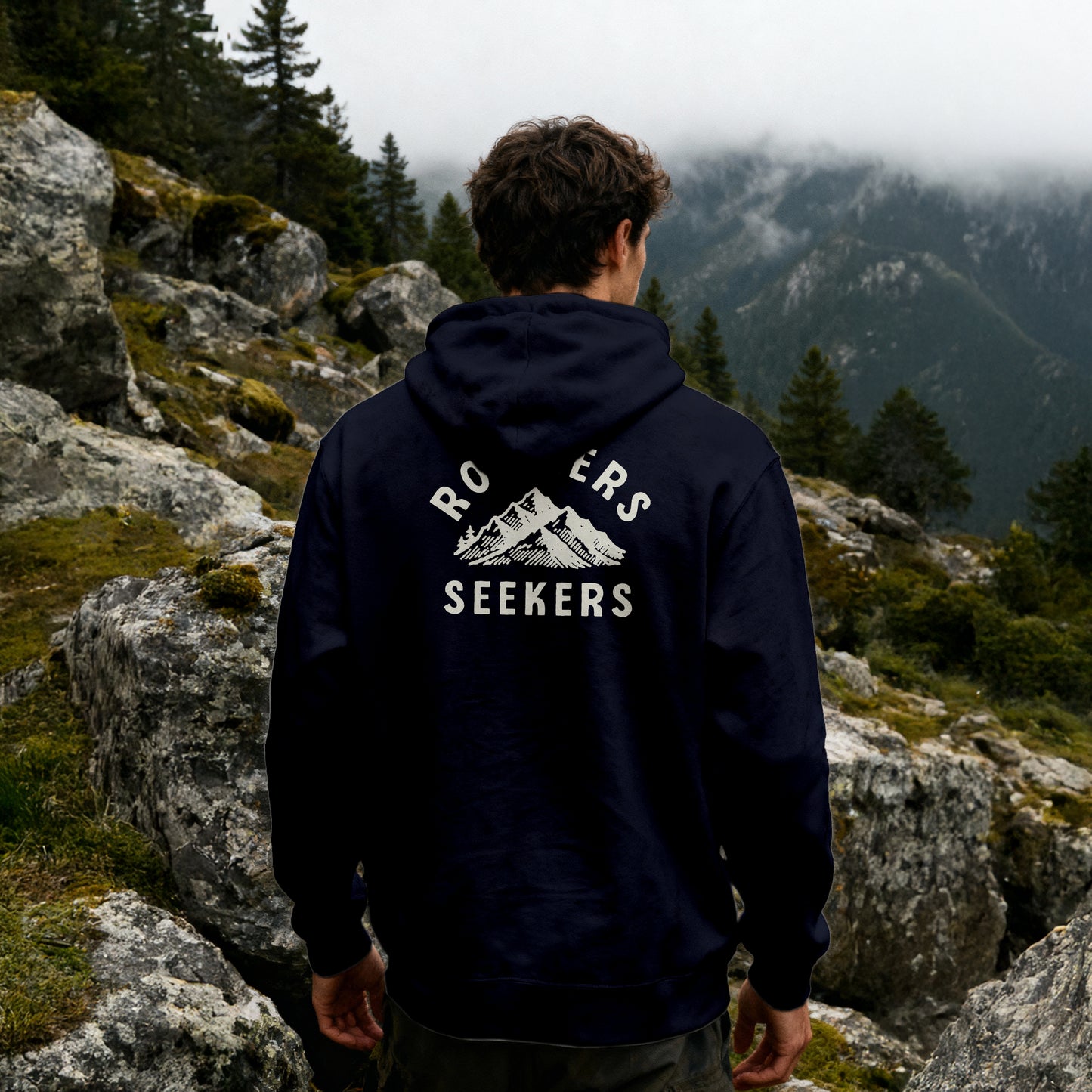 ROAMERS & SEEKERS Off Piste HOODIE NEW FRENCH NAVY