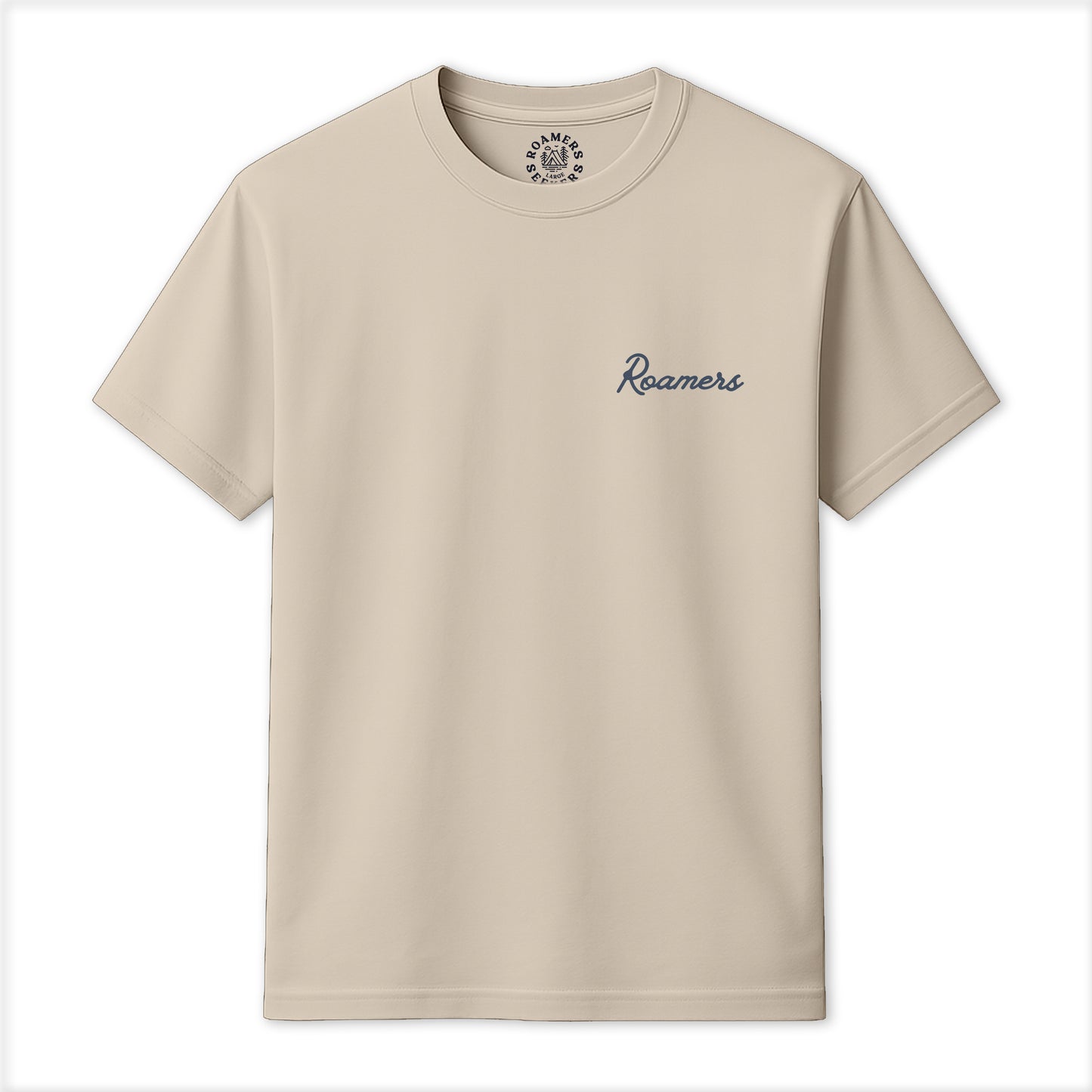 Roamers & Seekers Mens Rachet Graphic T-Shirt – Natural – Classic Fit 100% Cotton – Roamers & Seekers Graphic Tee