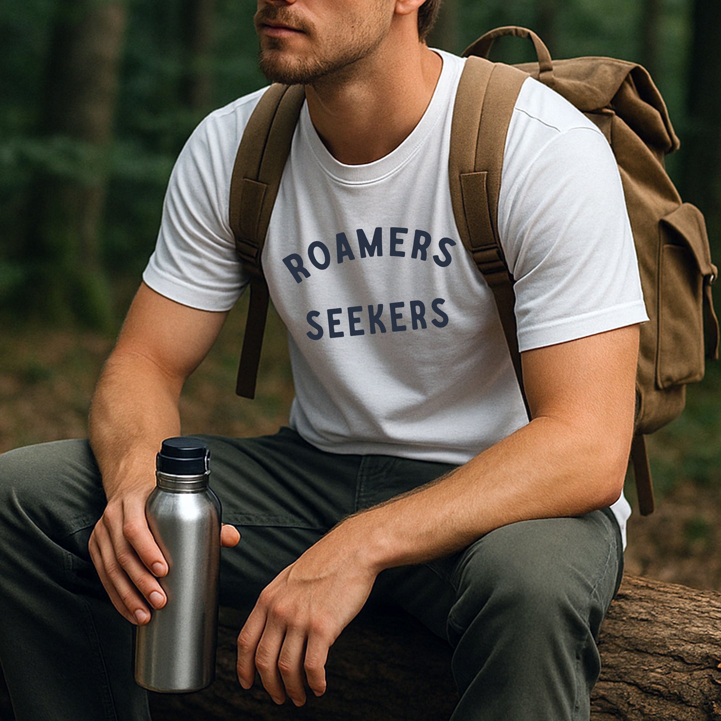 Roamers & Seekers Mens Stable Graphic T-Shirt – White – Classic Fit 100% Cotton – Roamers & Seekers Graphic Tee