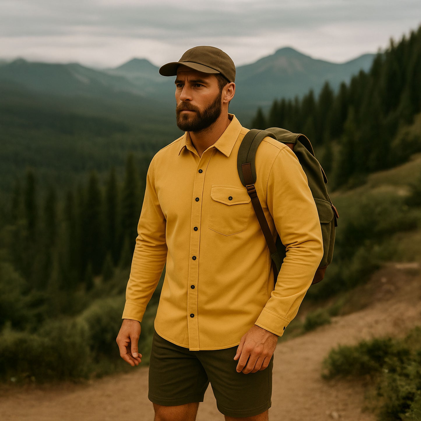 Roamers & Seekers Mens Daisen Shirt - Yellow