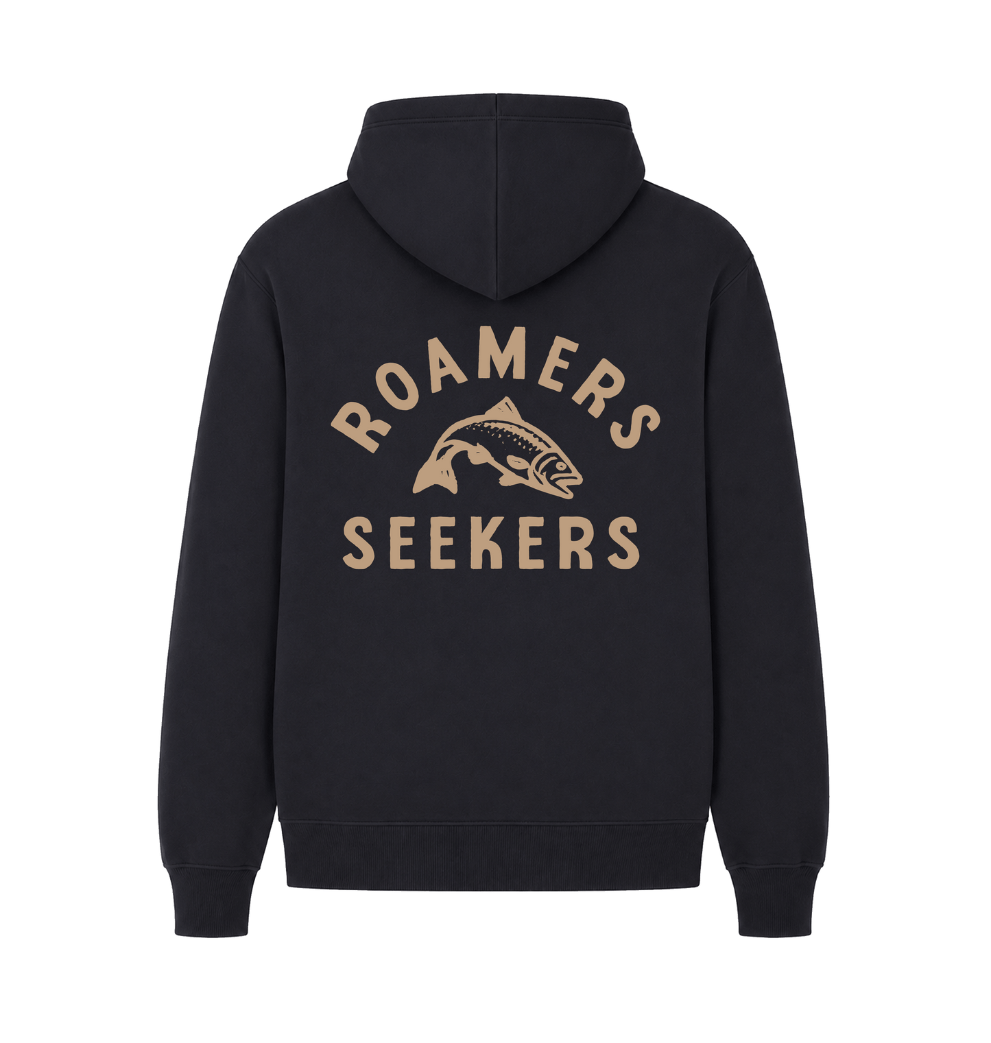 Navy Printed Hoody Back