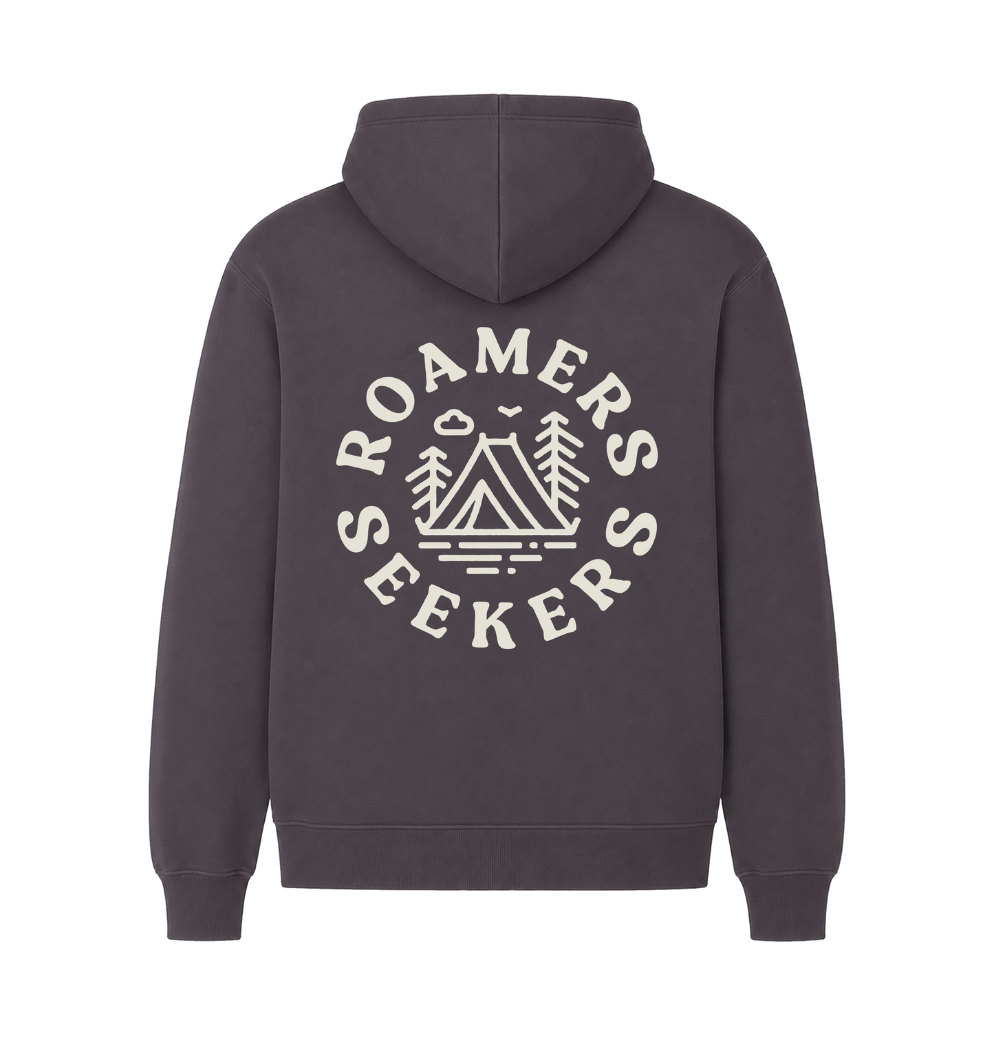 Dk Heather Printed Hoody Back