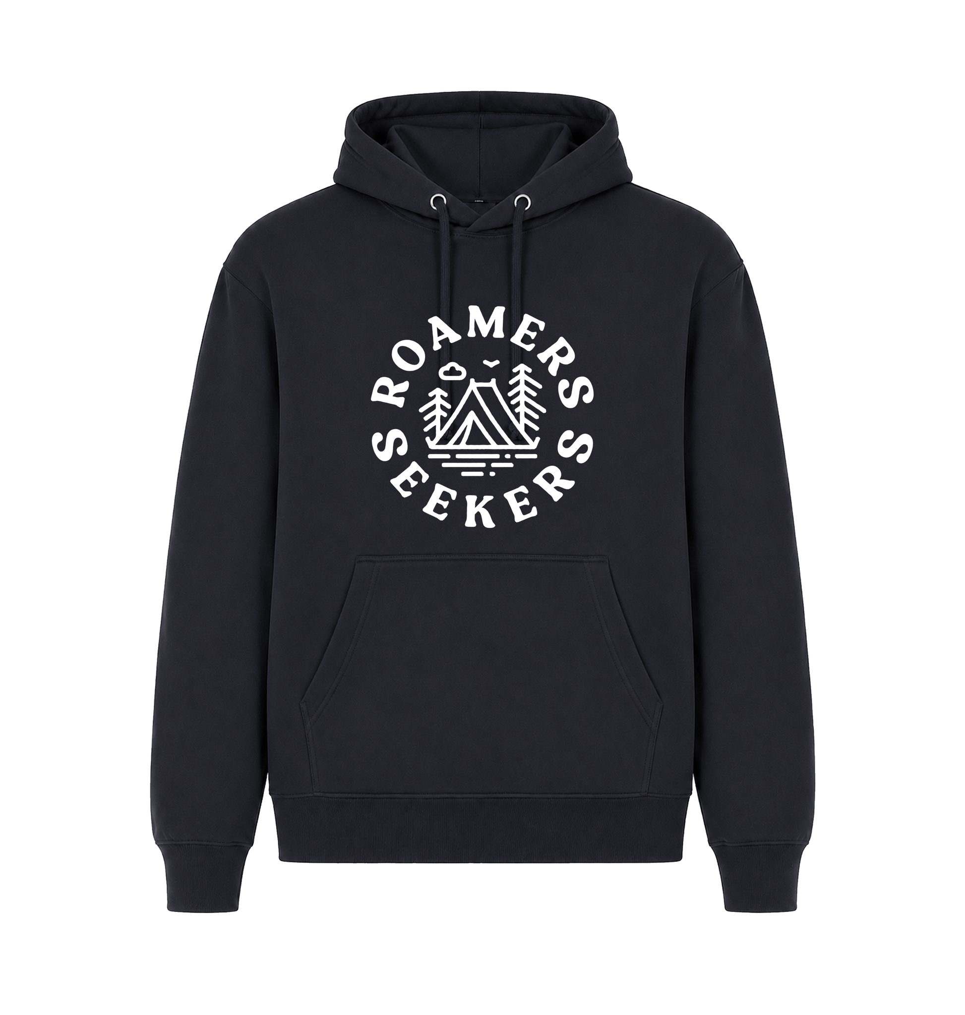 Navy Printed Hoody Front