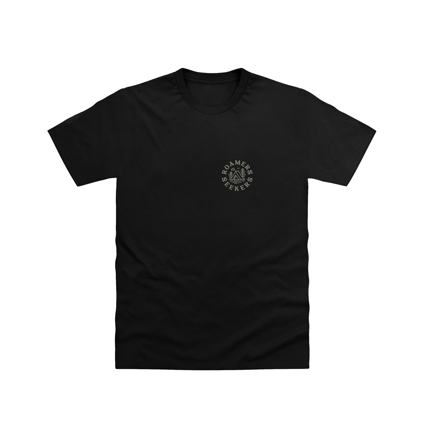 Black Printed T-shirt Front