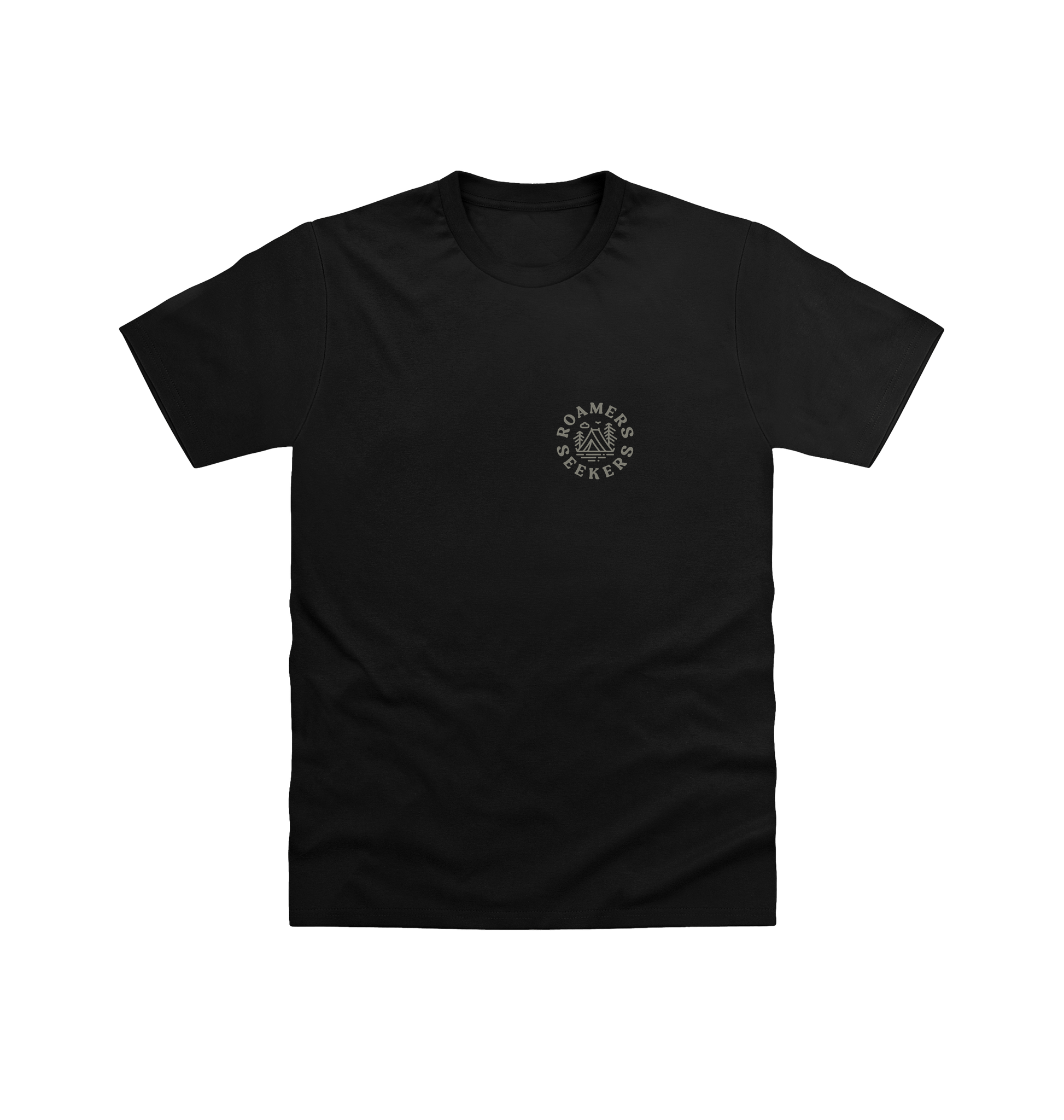 Black Printed T-shirt Front
