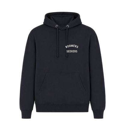 Navy Printed Hoody Front