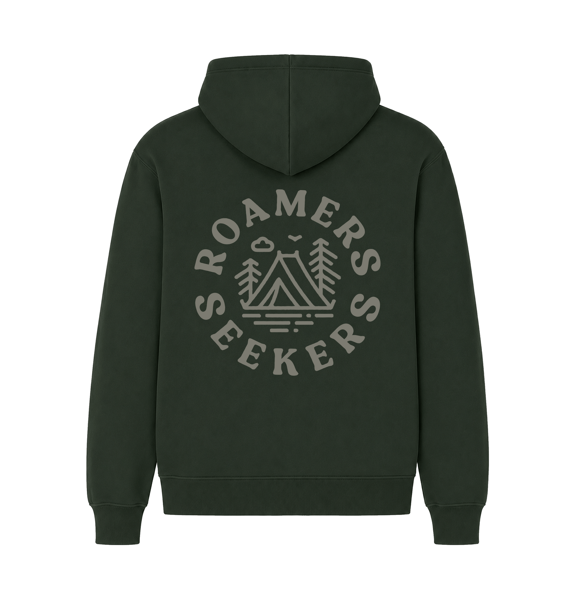 Forest Green Printed Hoody Back