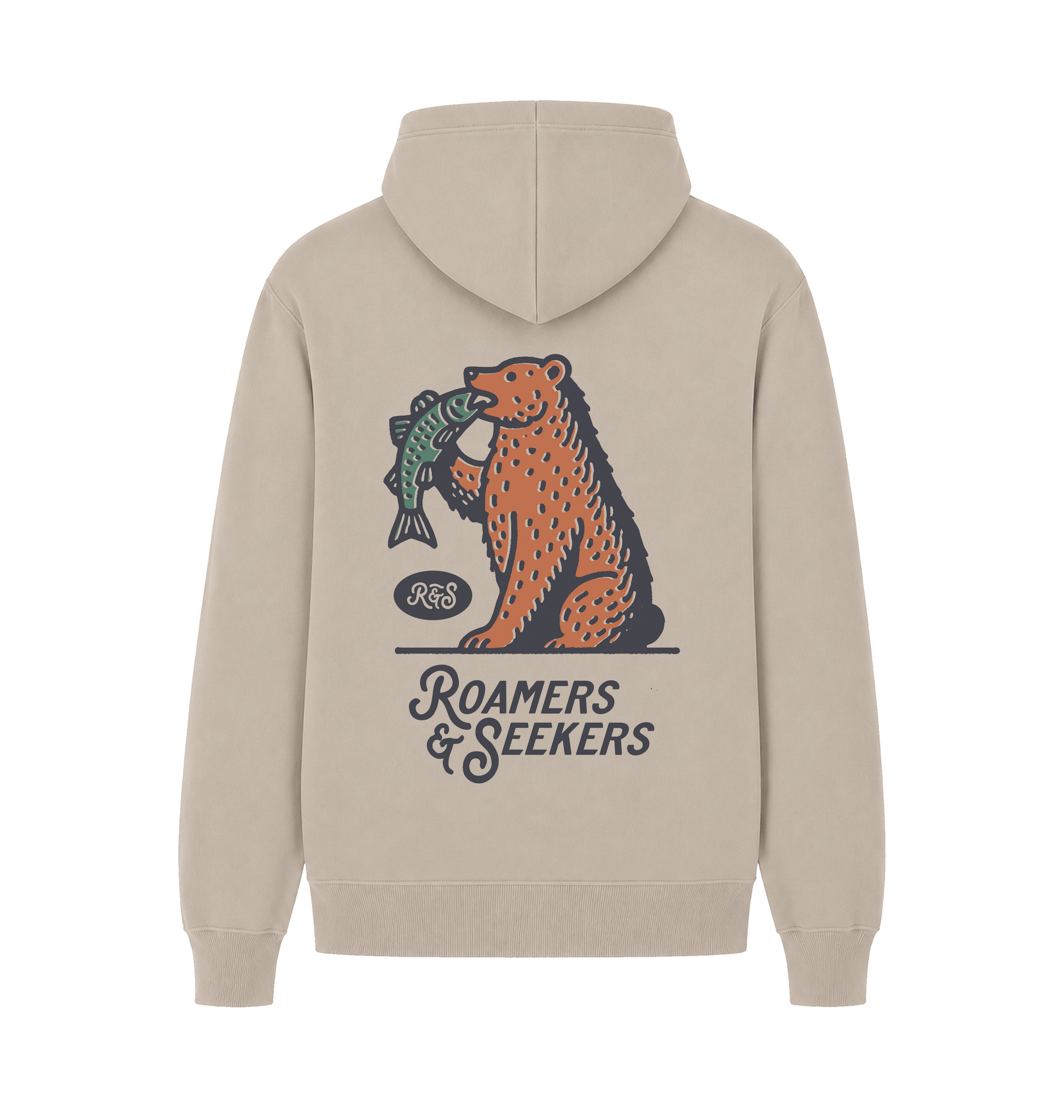 Sand Printed Hoody Back