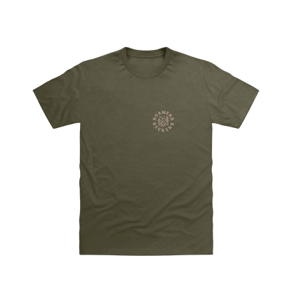 Military Green Printed T-shirt Front