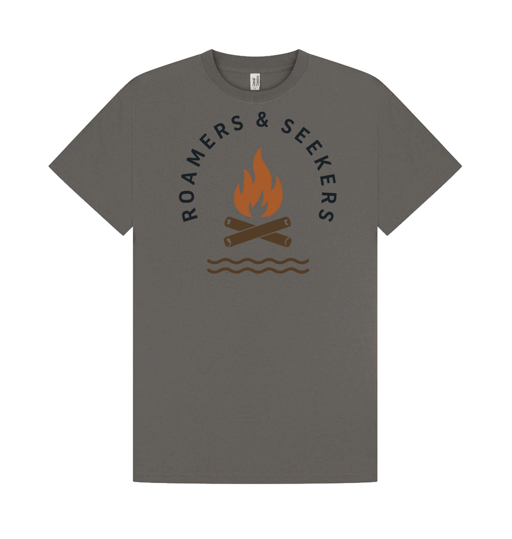 Charcoal Printed T-shirt Front