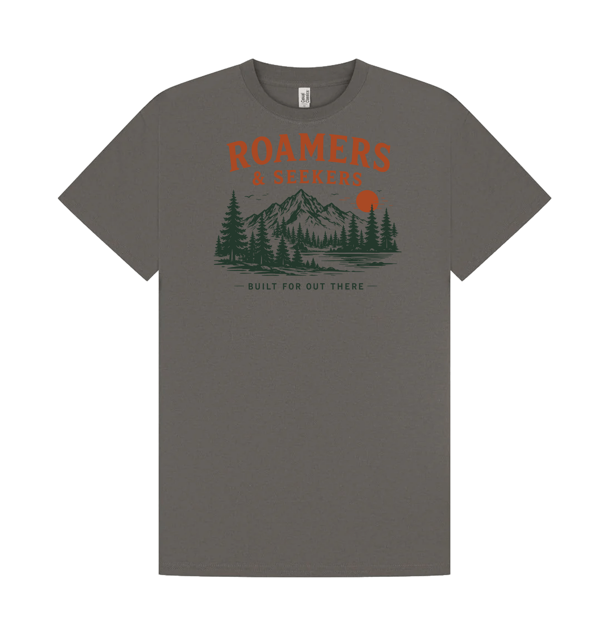 Charcoal Printed T-shirt Front