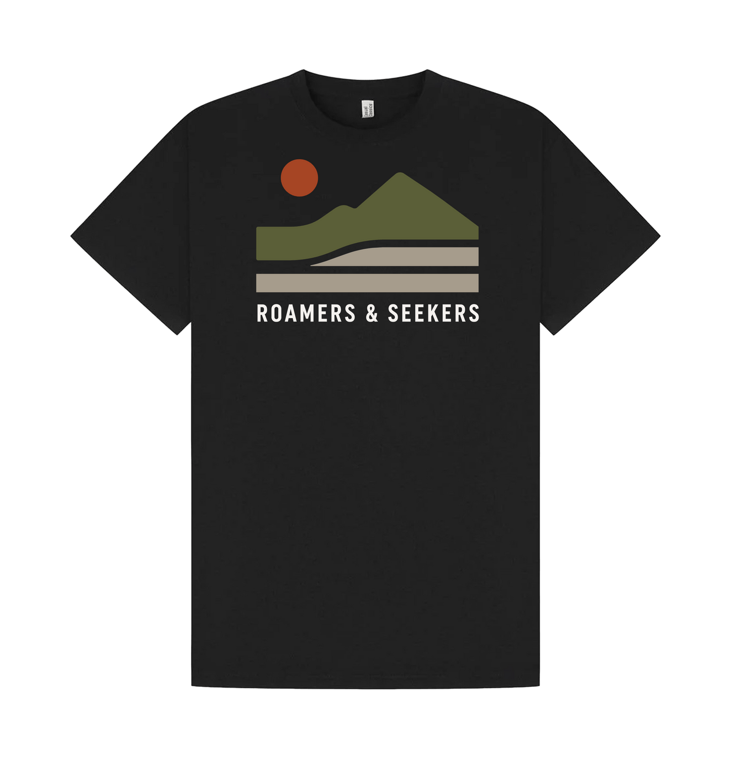 Black Printed T-shirt Front