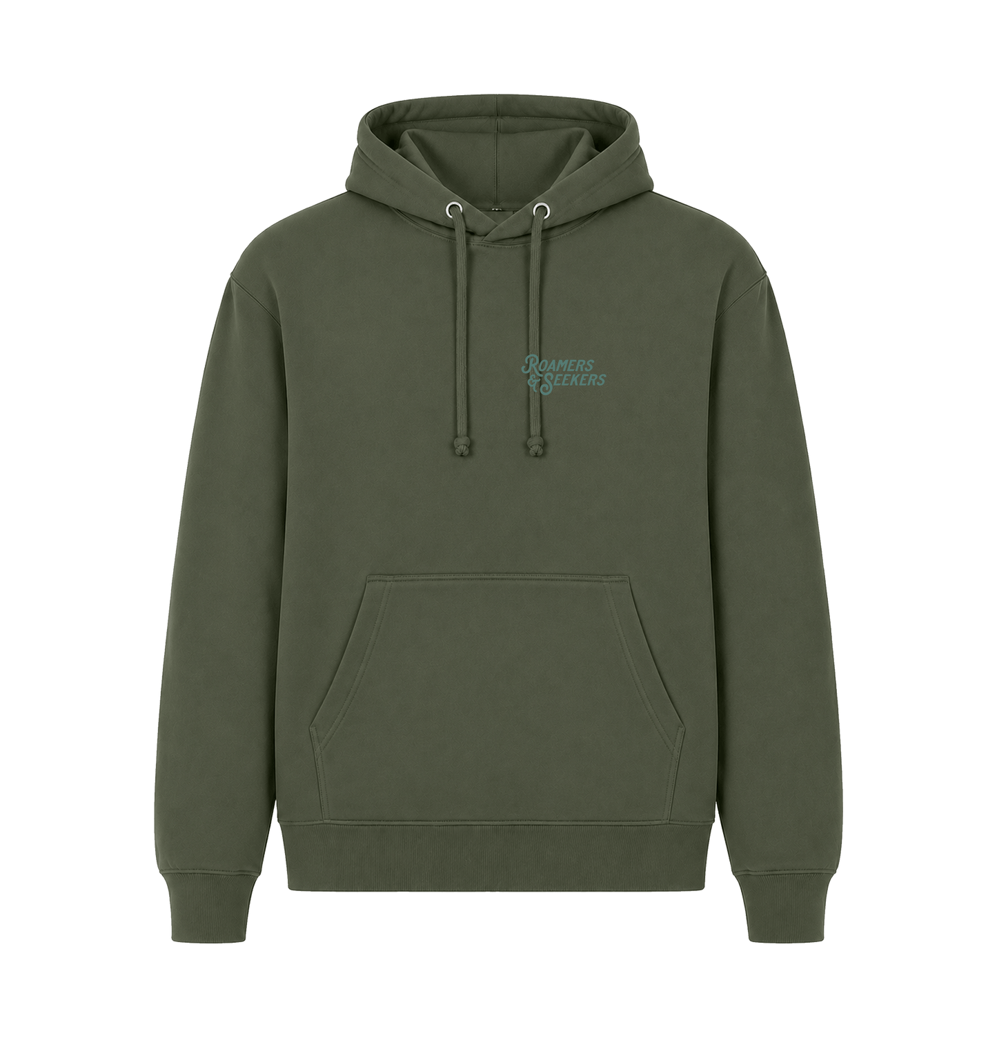 Millitary Green Printed Hoody Front