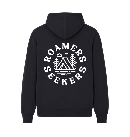 Navy Printed Hoody Back