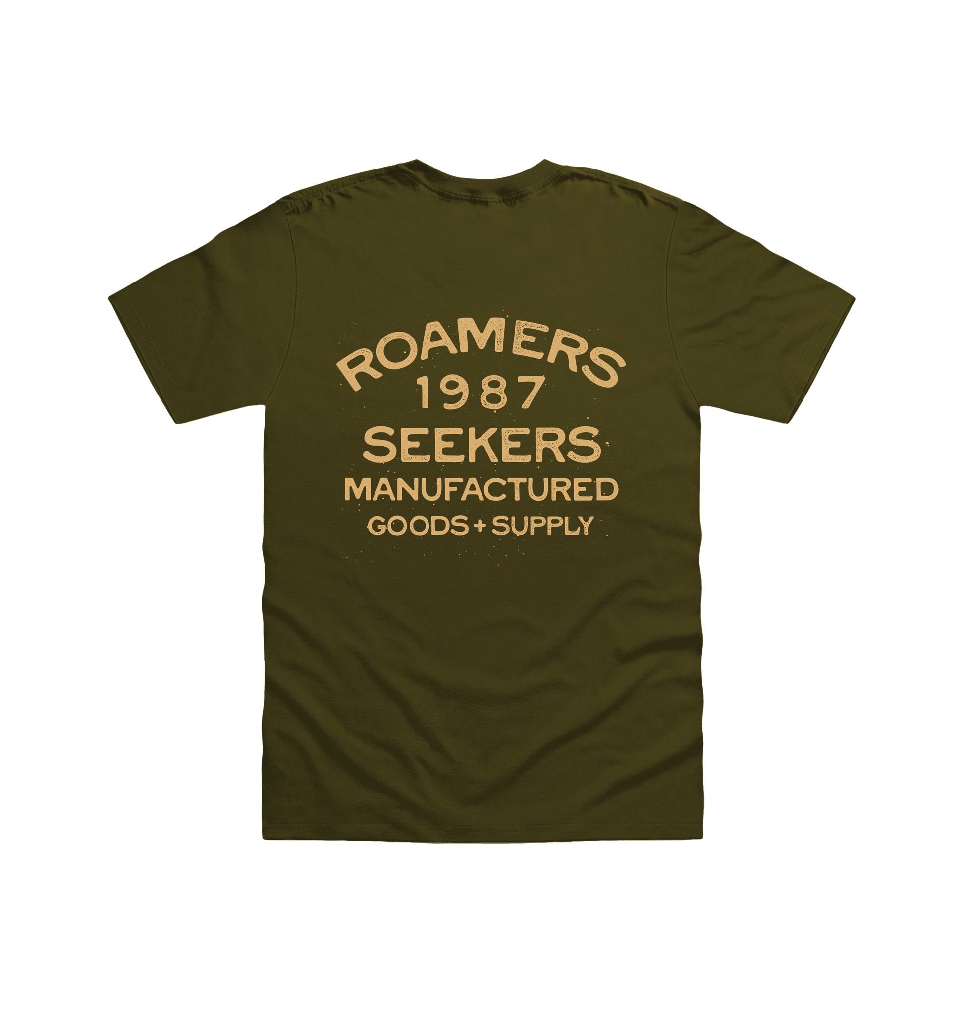 Olive Printed T-shirt Back