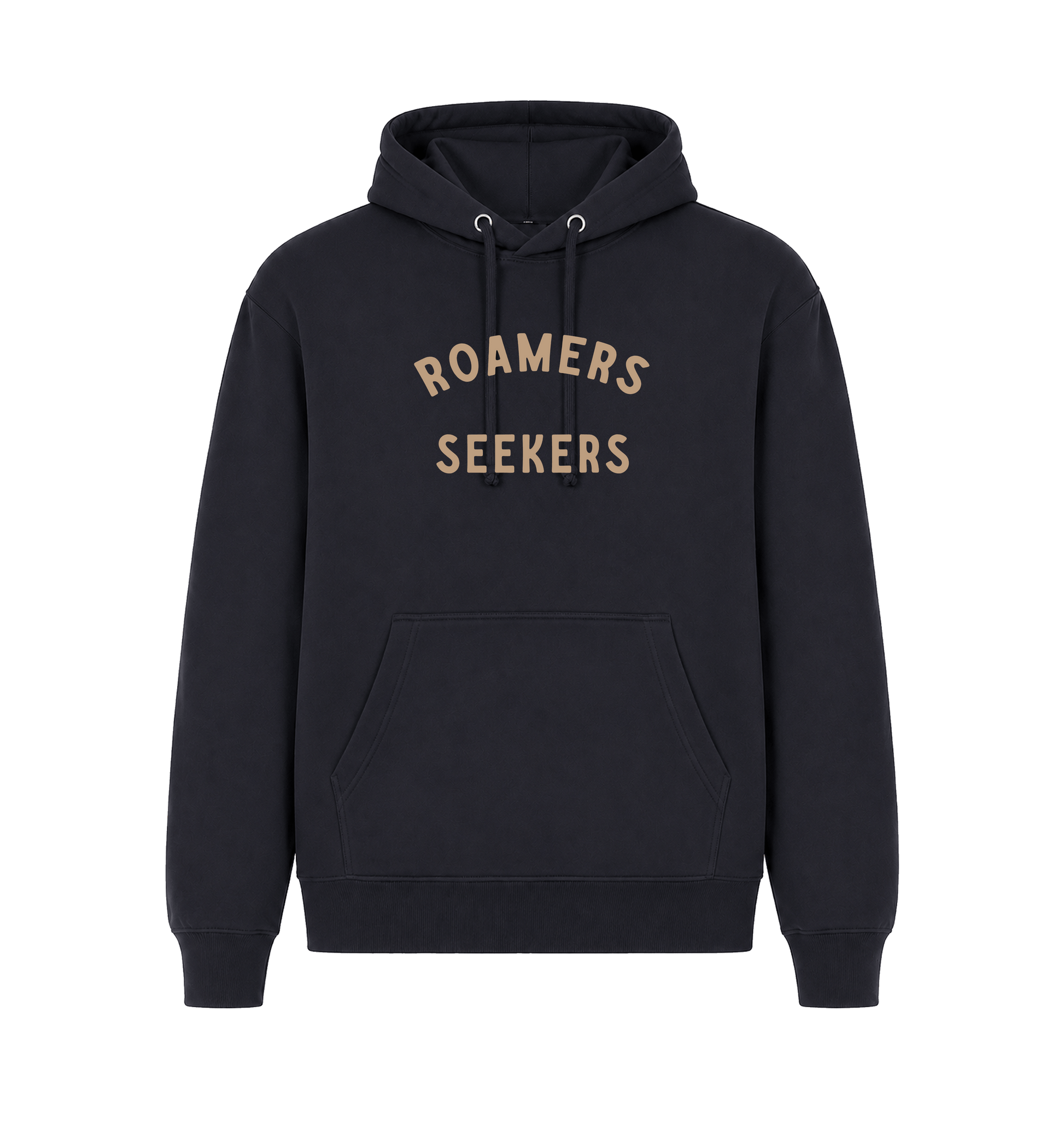 Navy Printed Hoody Front