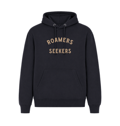 Navy Printed Hoody Front