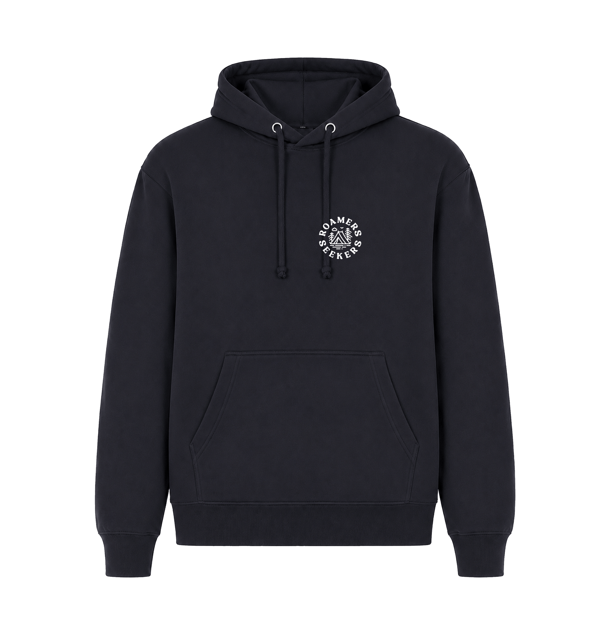 Navy Printed Hoody Front