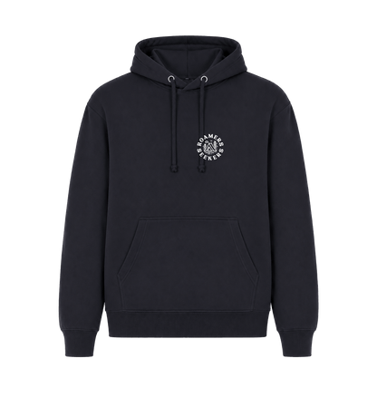 Navy Printed Hoody Front