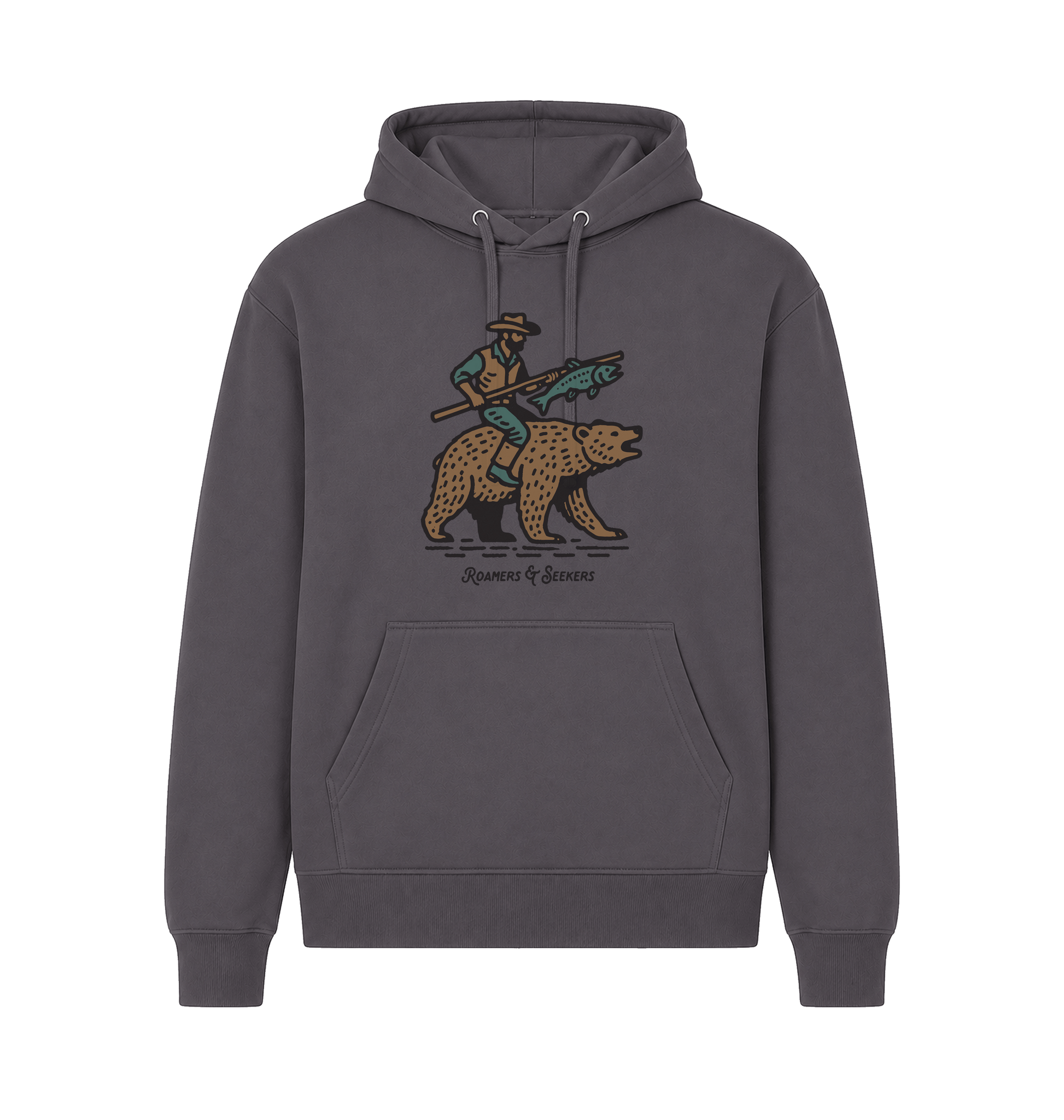 Dk Heather Printed Hoody Front
