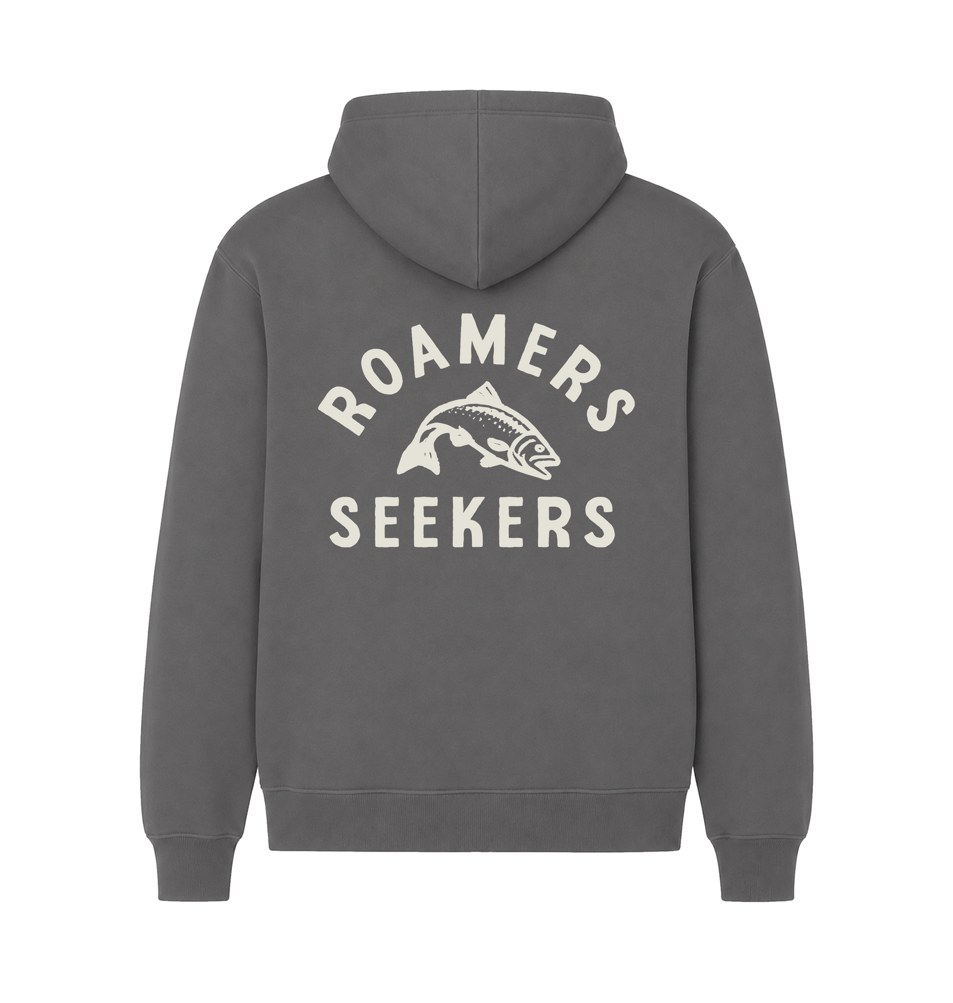 Charcoal Printed Hoody Back