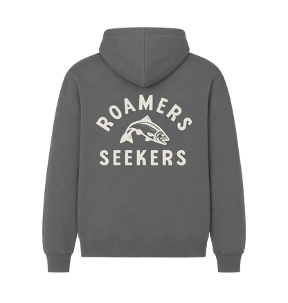 Charcoal Printed Hoody Back