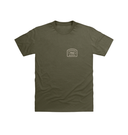 Military Green Printed T-shirt Front