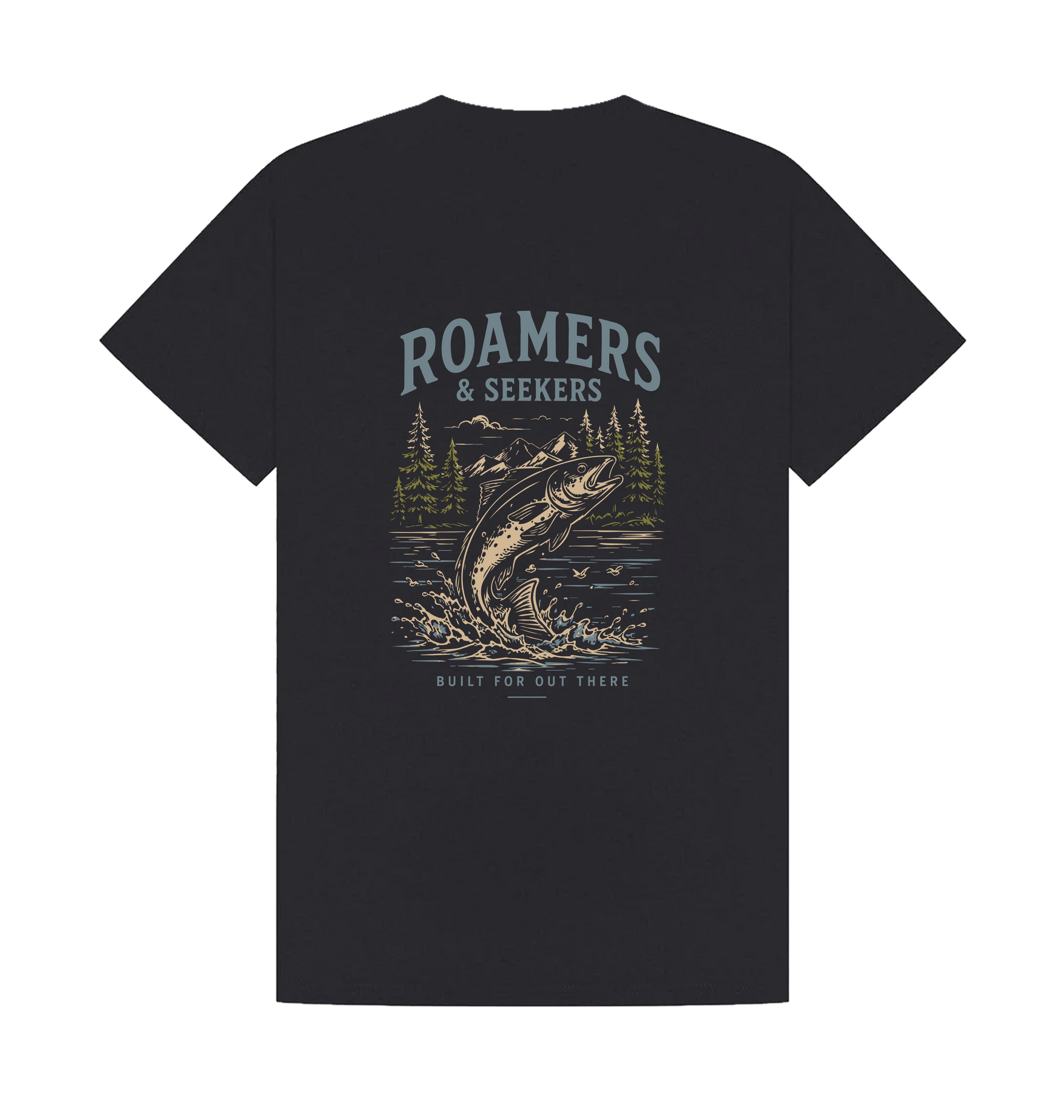 Navy Printed T-shirt Back